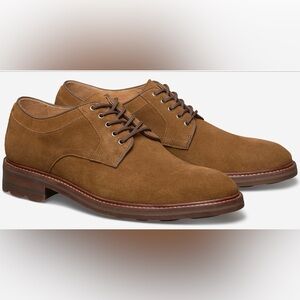 JOHNSTON & MURPHY WELCH MEN’S Almond Brown Oxfords SUEDE LACE UP Sz 8M 24-6136